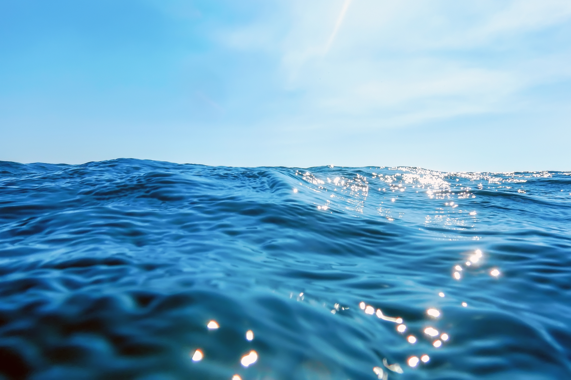 Sunlit ocean surface symbolising the OEFS vision